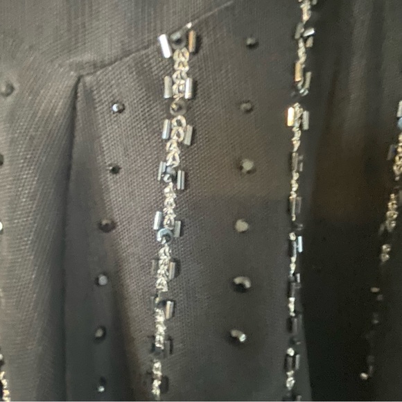 Express Women's 8 Short Black Sequin Skirt Gem Details Y2K Goth Whimsy Goth NWT - Picture 2 of 7